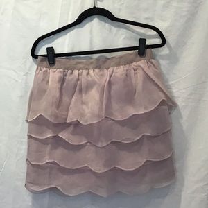 Topshop Lilac Organza Scalloped Skirt